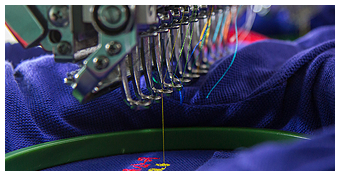 Machine Embroidering Shirt